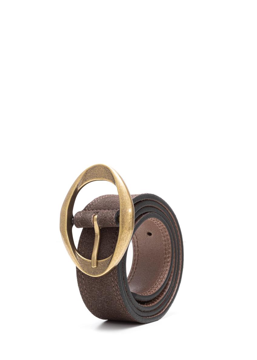 Chocolate suede women's belt PASDS-0318-90(Z25)