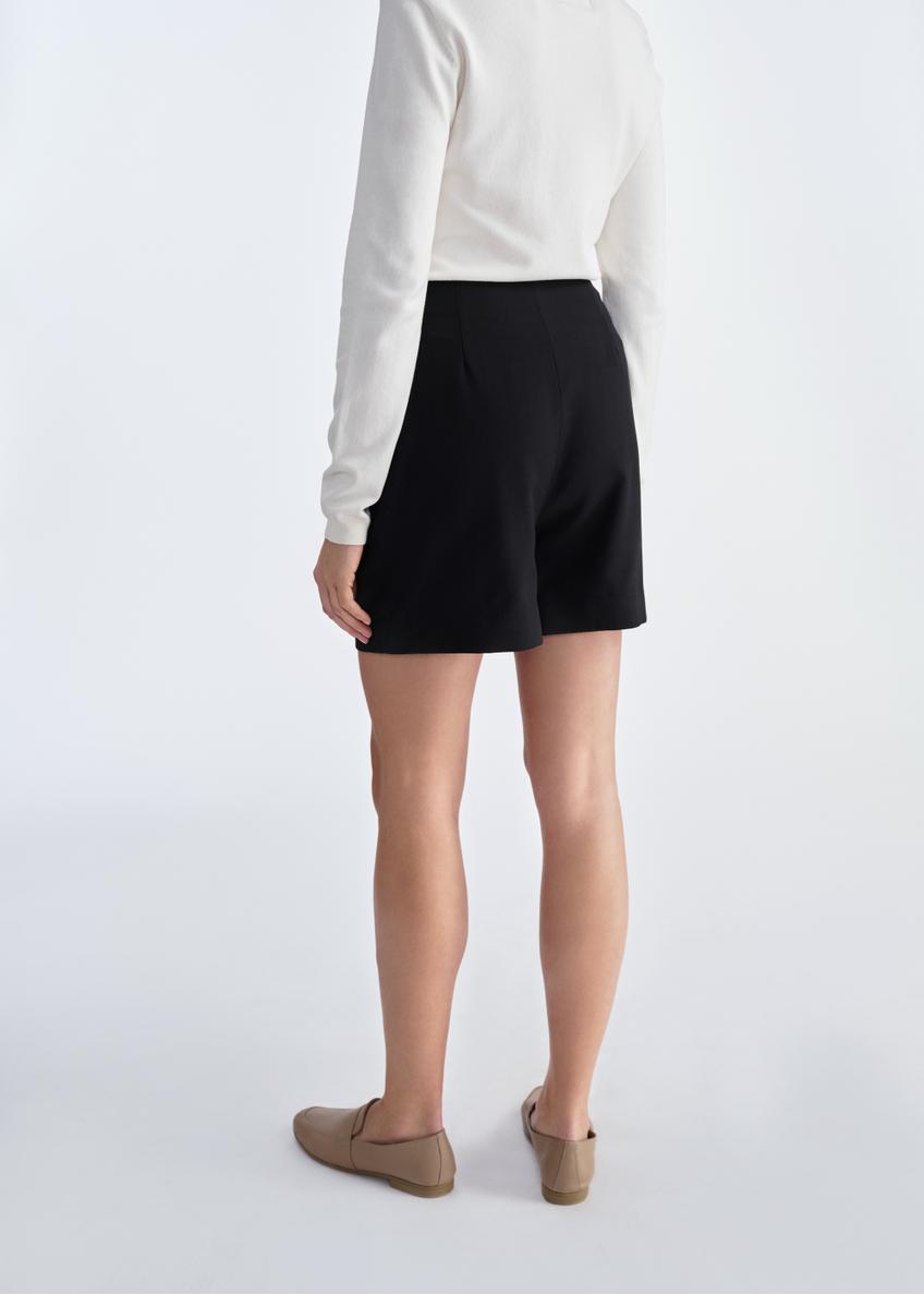 Black elegant women's shorts SZODT-0012-99(W25)
