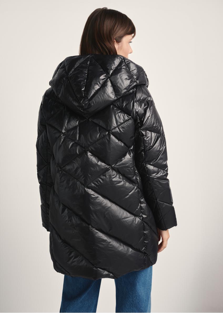 Black women's quilted jacket KURDT-0595-99(Z25)