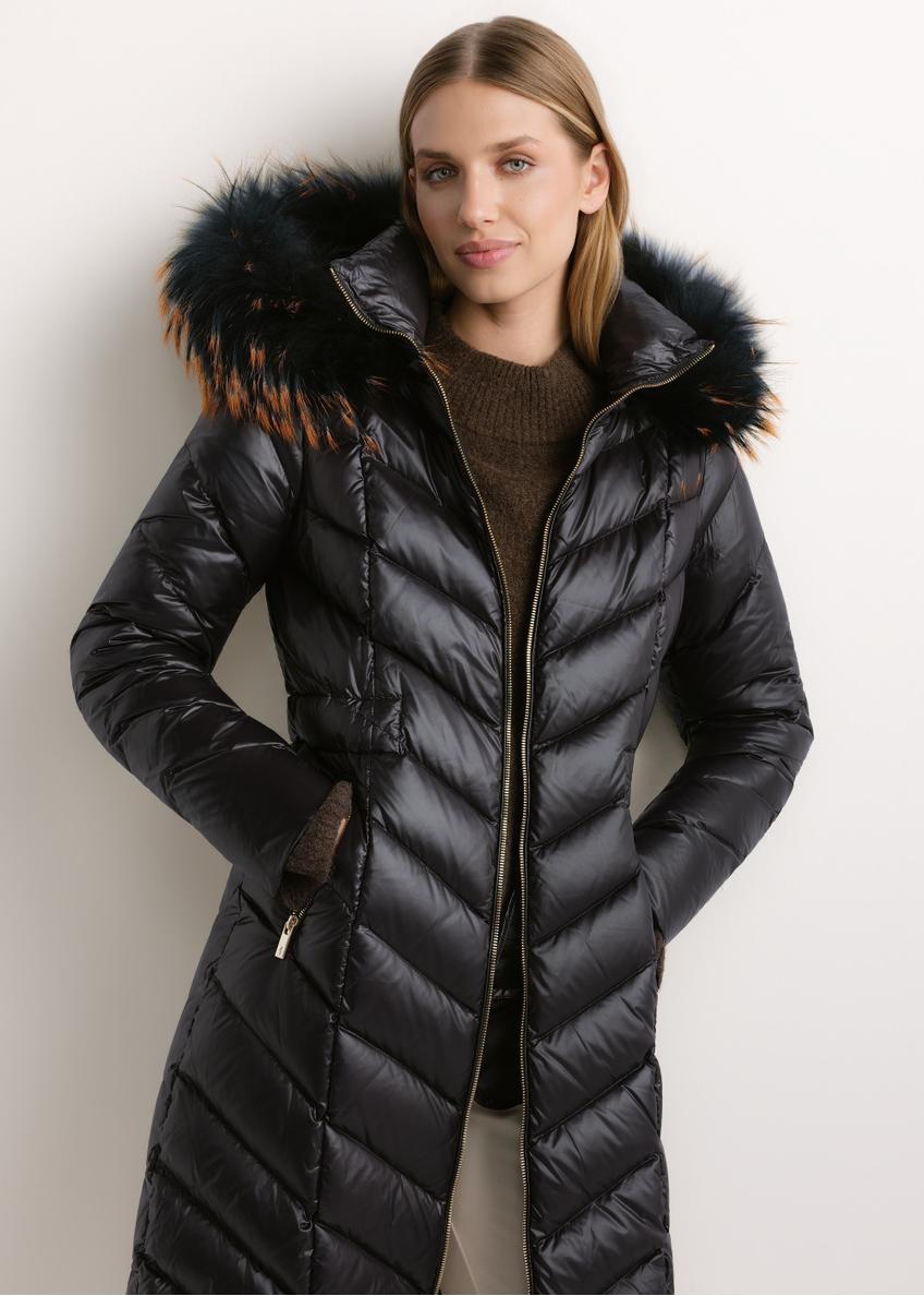Women's jacket with raccoon fur KURDT-0712-99(Z26)