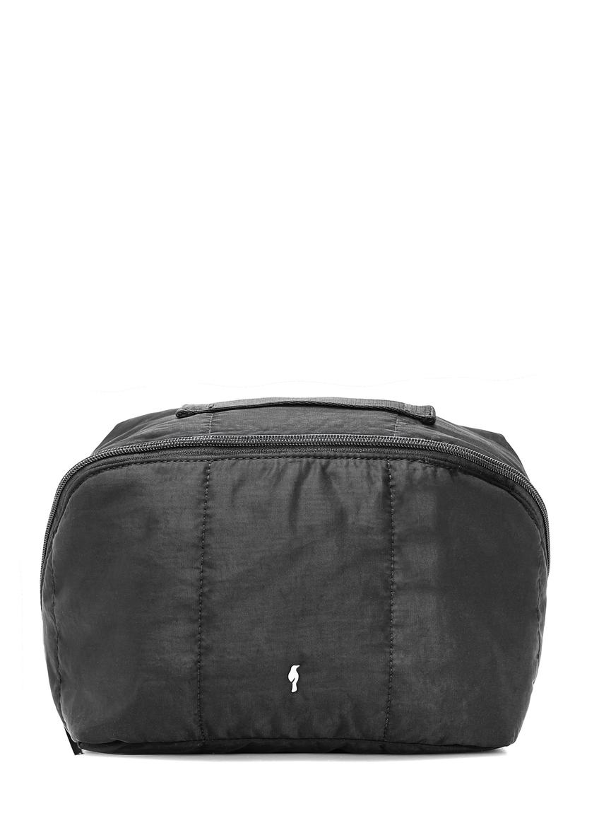 Black women's cosmetic bag TOREN-0323-99(Z25), front product view on white background.
