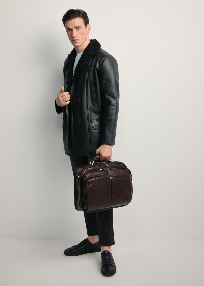 Brown leather men's laptop bag TORMS-0482-89(Z25)