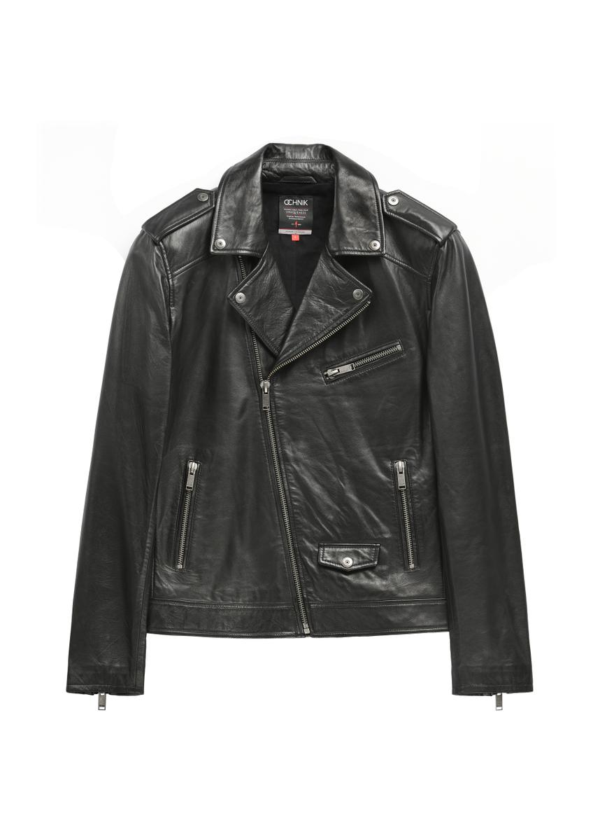 Men's genuine leather biker jacket KURMS-0292-99(KS)