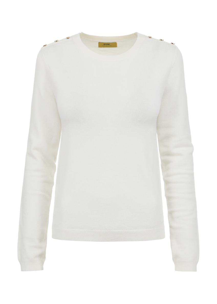 Cream long sleeve blouse LSLDT-0039-12(W25)