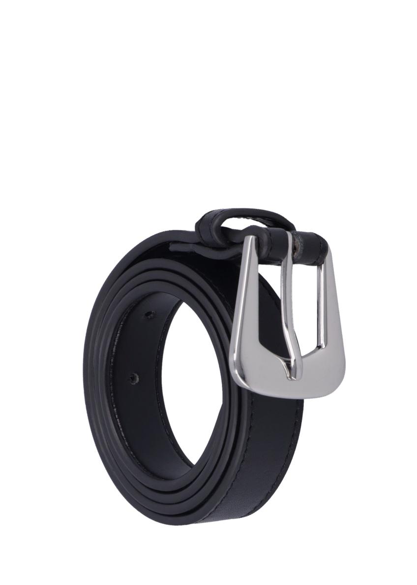 Black leather women's belt PASDS-0348-99(Z26)