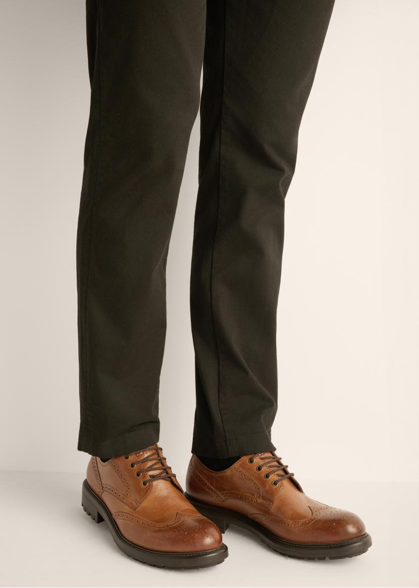 Brown leather men's shoes BUTYM-0548-1H(Z26)