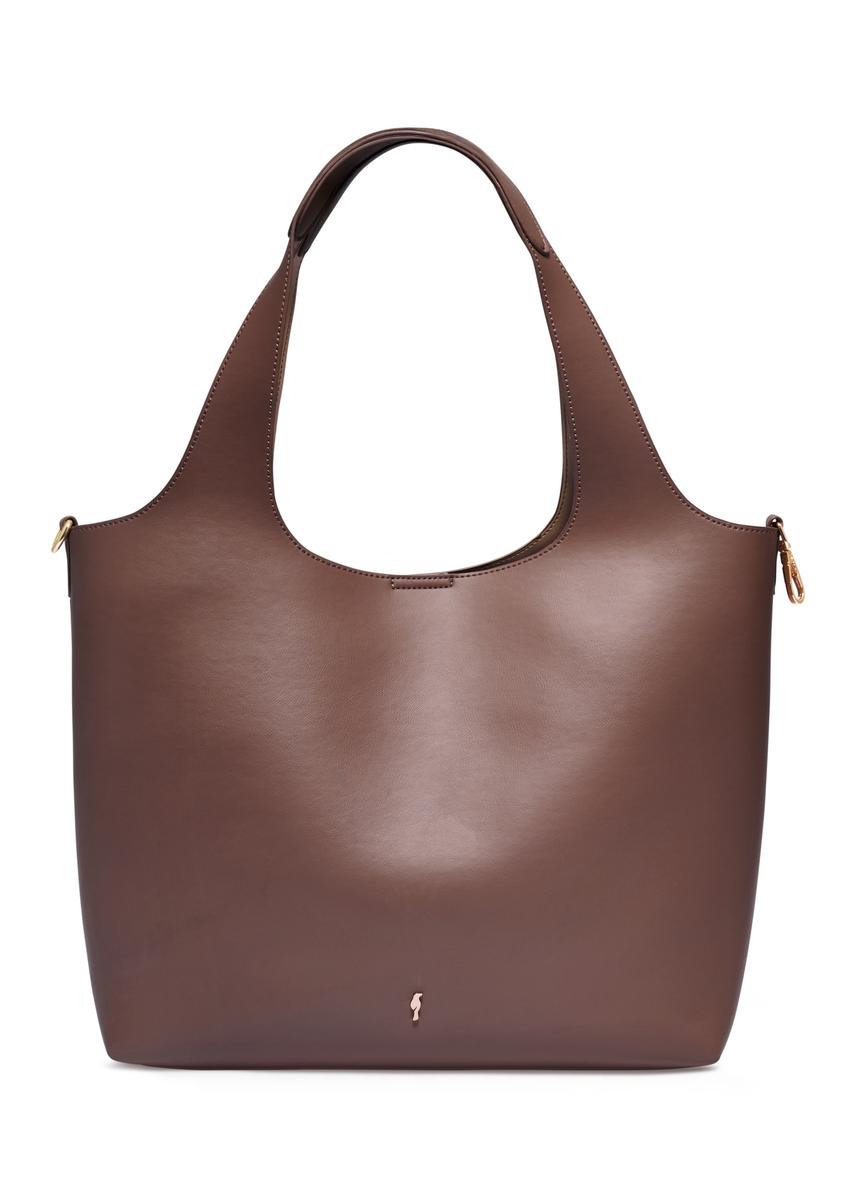 Brown women's shopper bag TOREC-1259-1H(Z26)