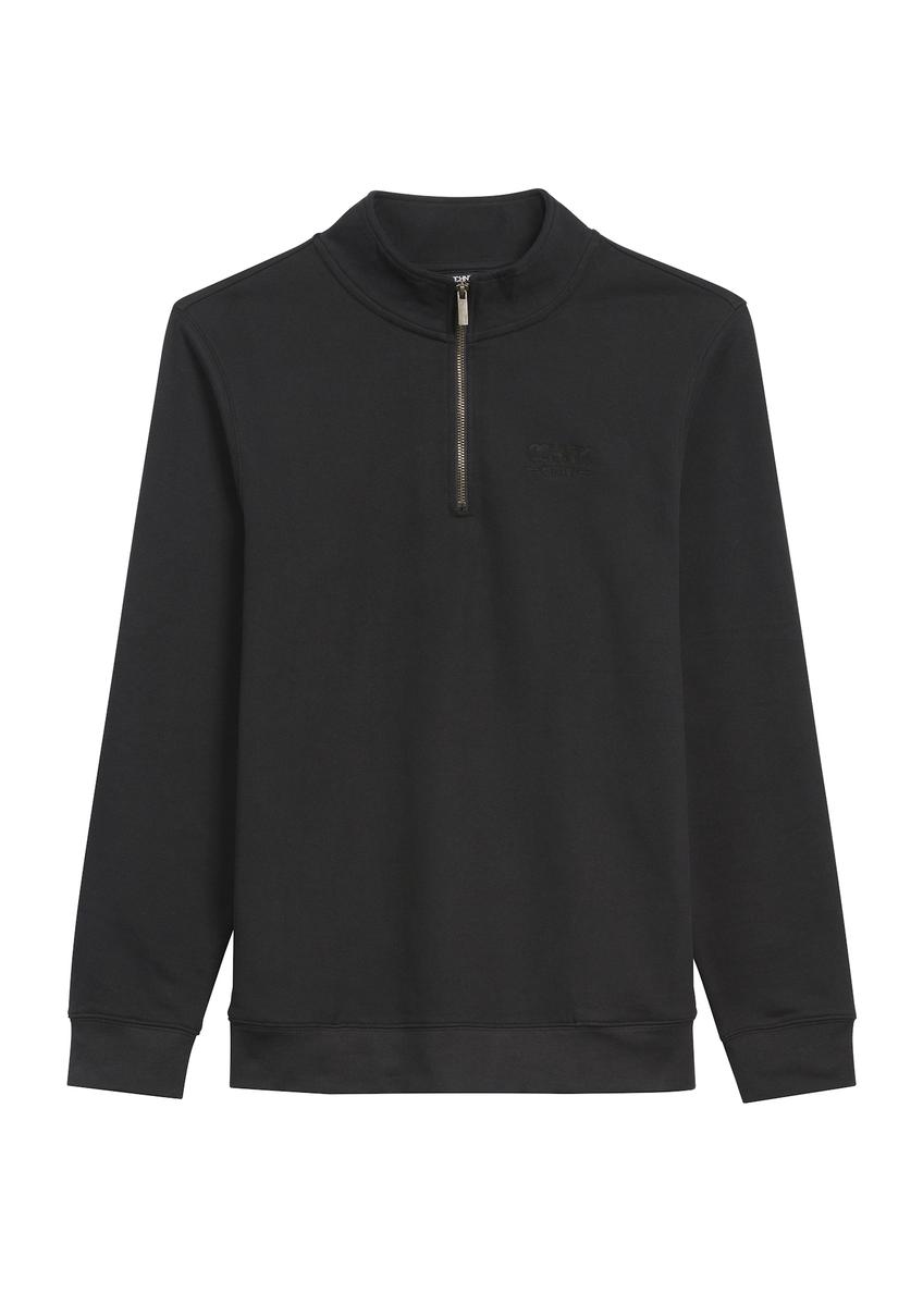 Black men's sweatshirt without hood BLZMT-0067-99(Z25)