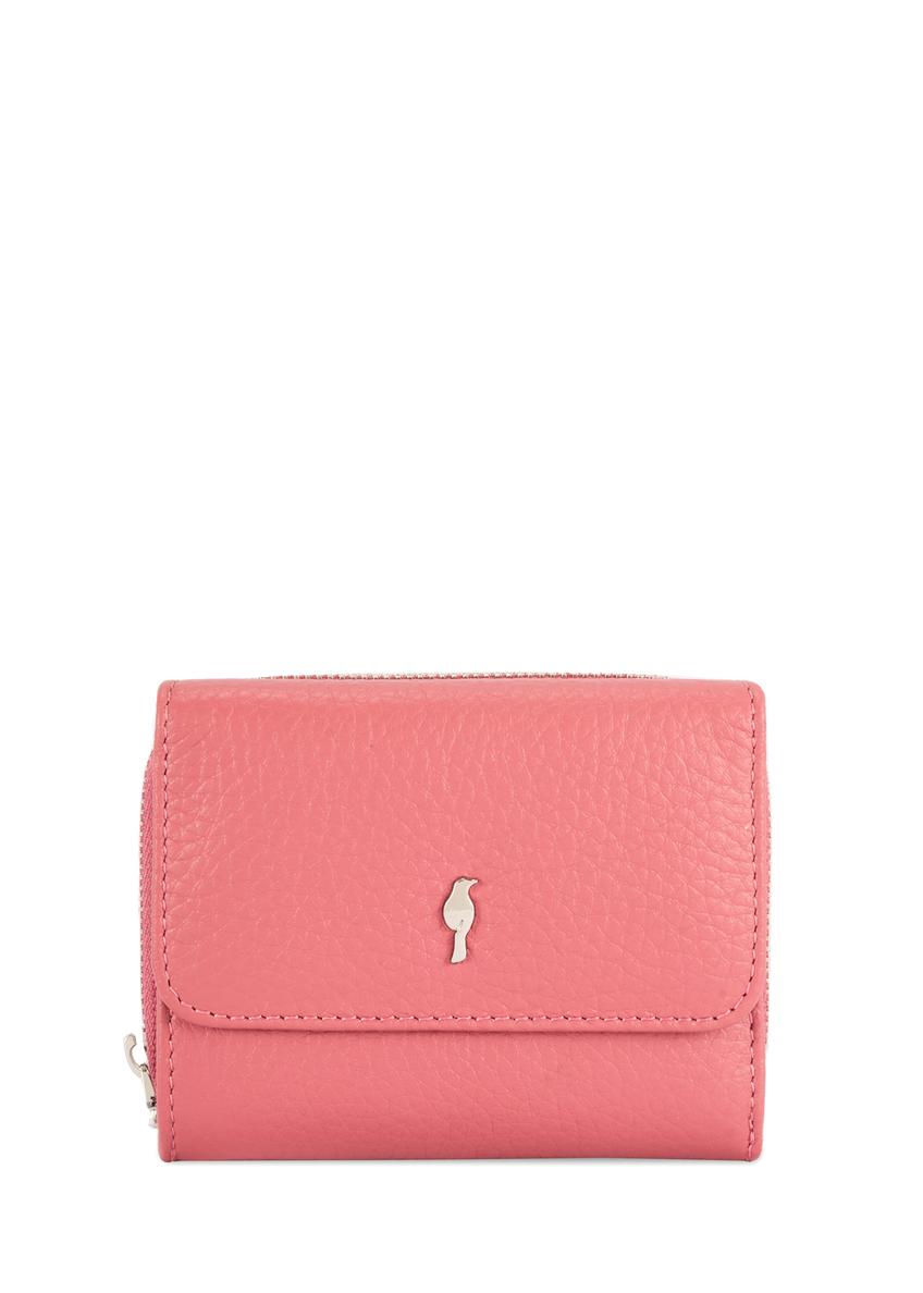 Small pink women's wallet PORES-0802G-31(Z25), front product view on white background.