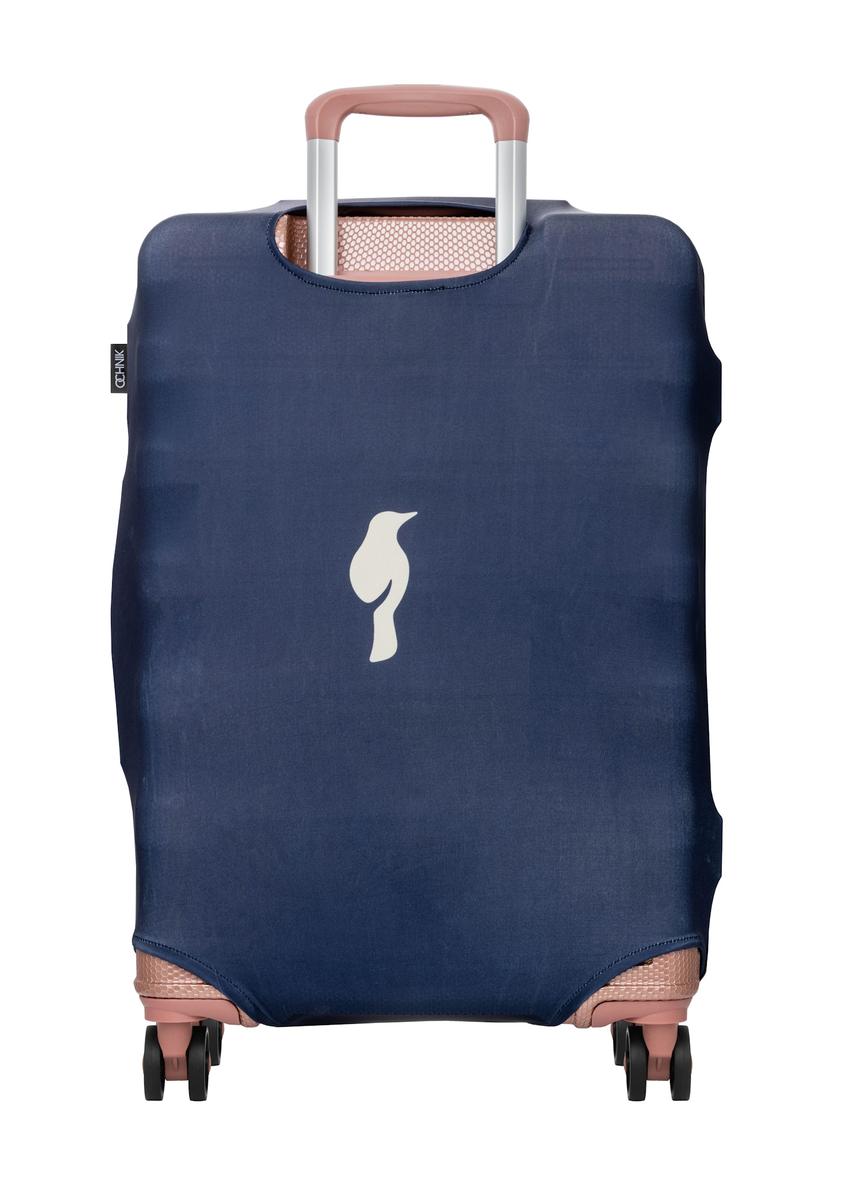 Navy blue cover for medium suitcase AW-013-0002-7D-M(W26)
