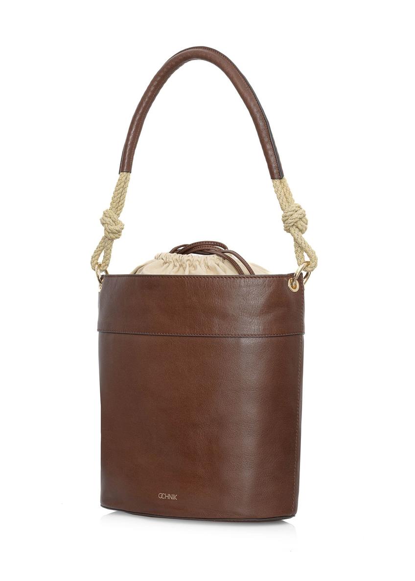 Brown leather women's bag TORES-1002-90(W24)