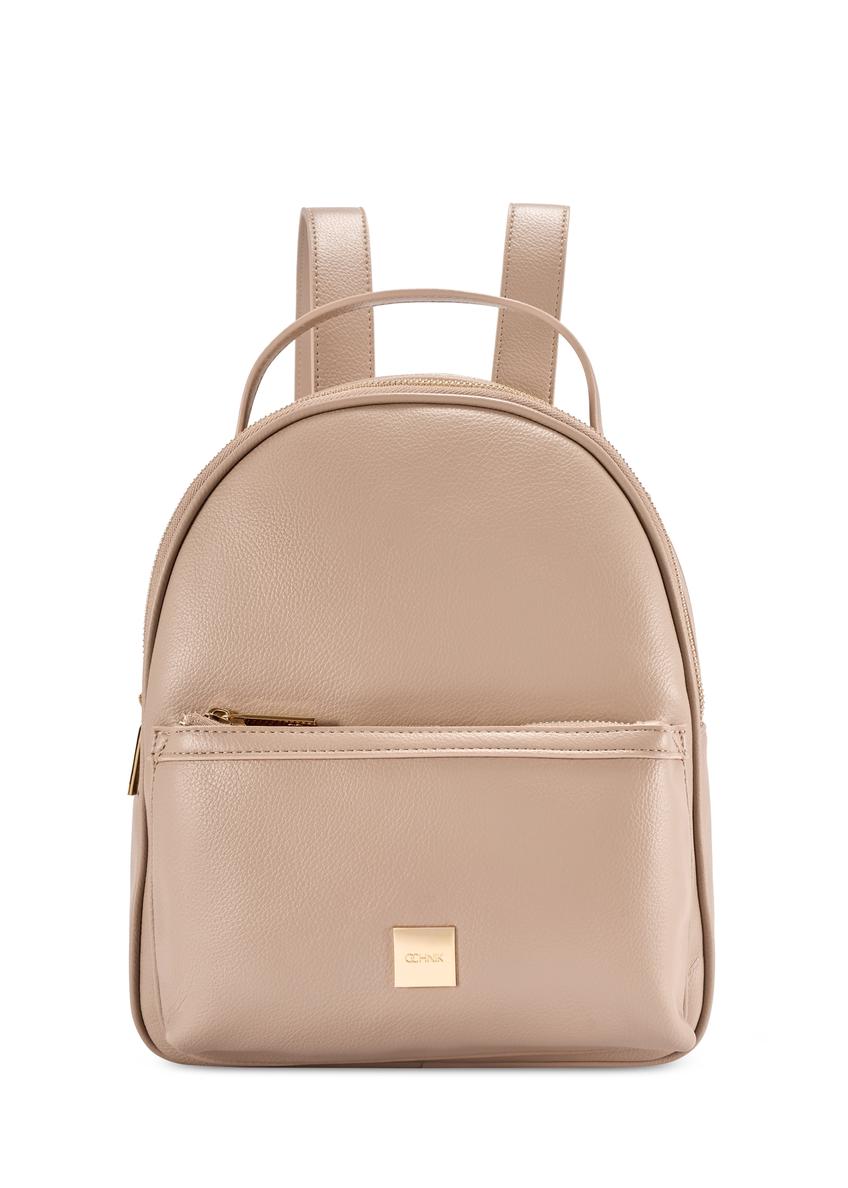 Beige women's medium backpack TOREC-0920-1D(W26)