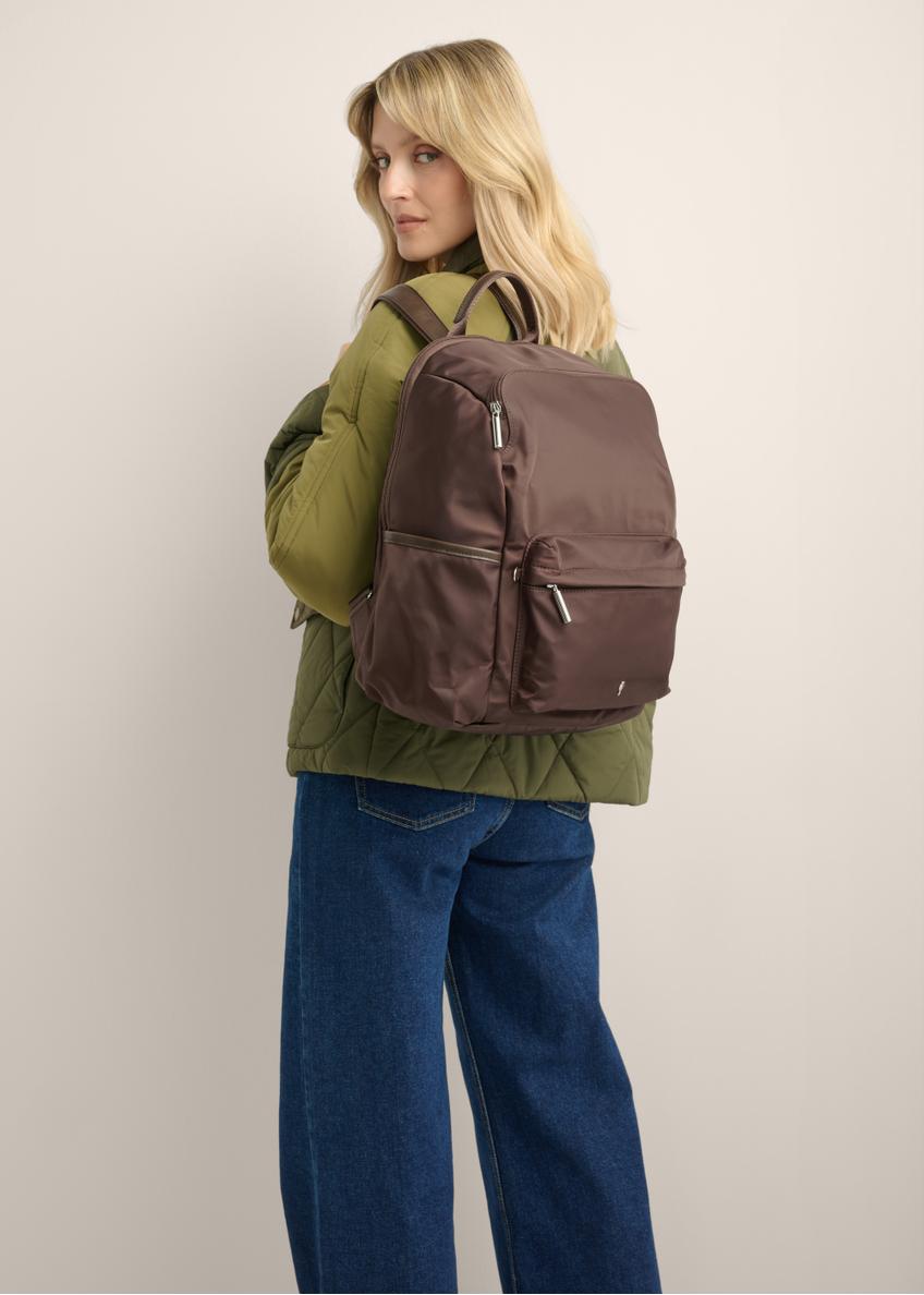 Brown women's backpack TOREN-0357-1I(Z26)