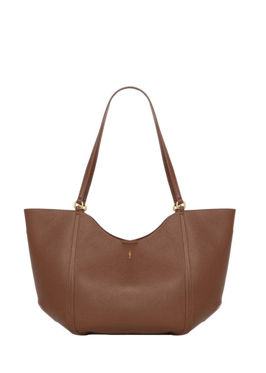 Light brown women's shopper bag TOREC-1296-3D(Z26)
