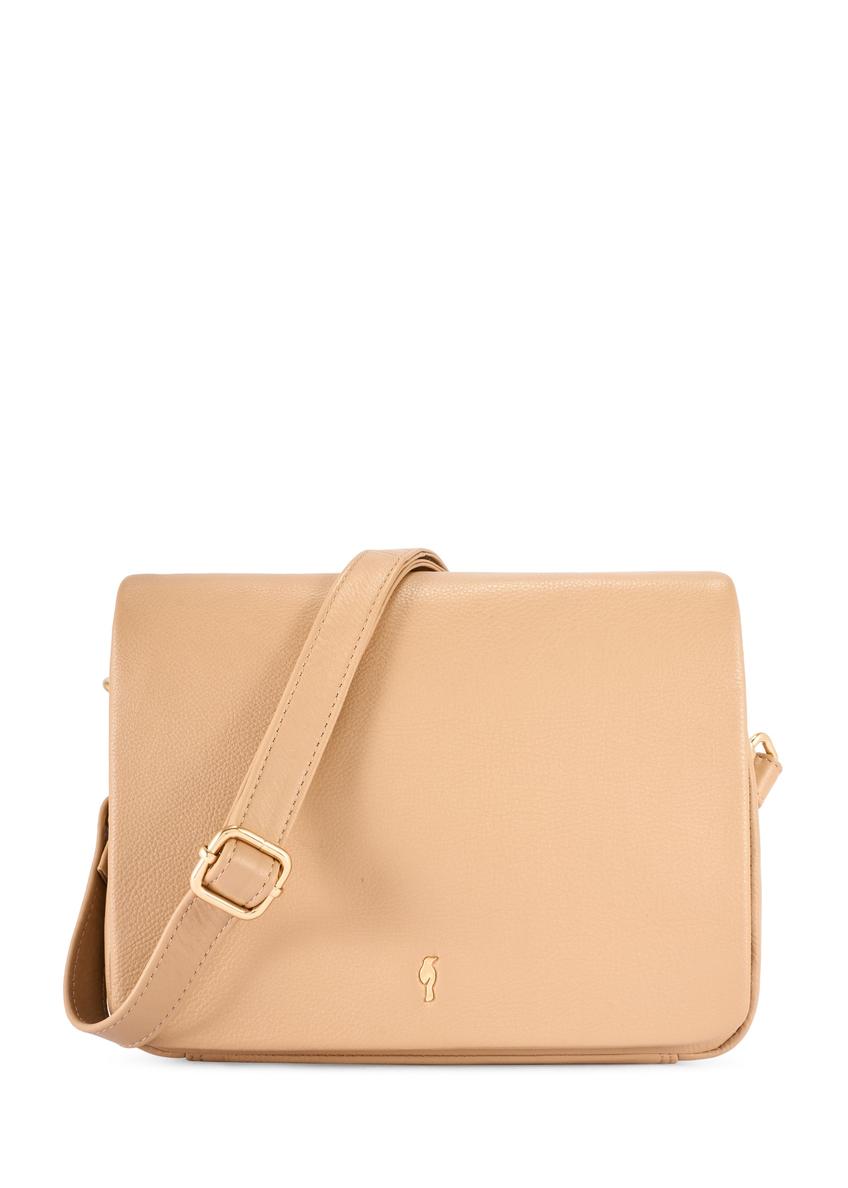 Beige leather women's handbag TORES-0911F-1B(W26)