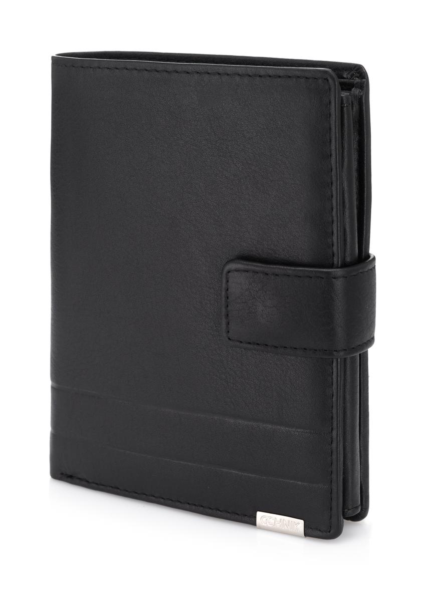 Black leather men's wallet PORMS-0143-99(Z24)