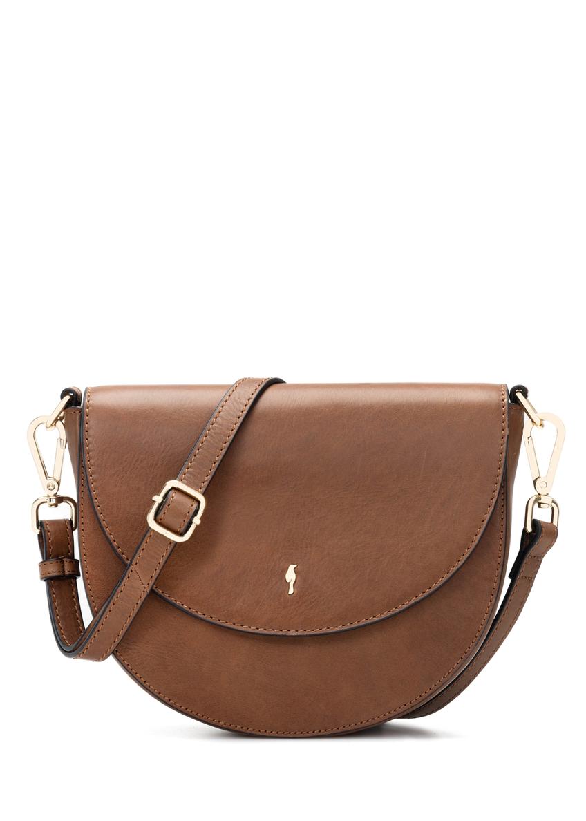 Women's brown leather messenger bag TORES-1246-1F(W26)