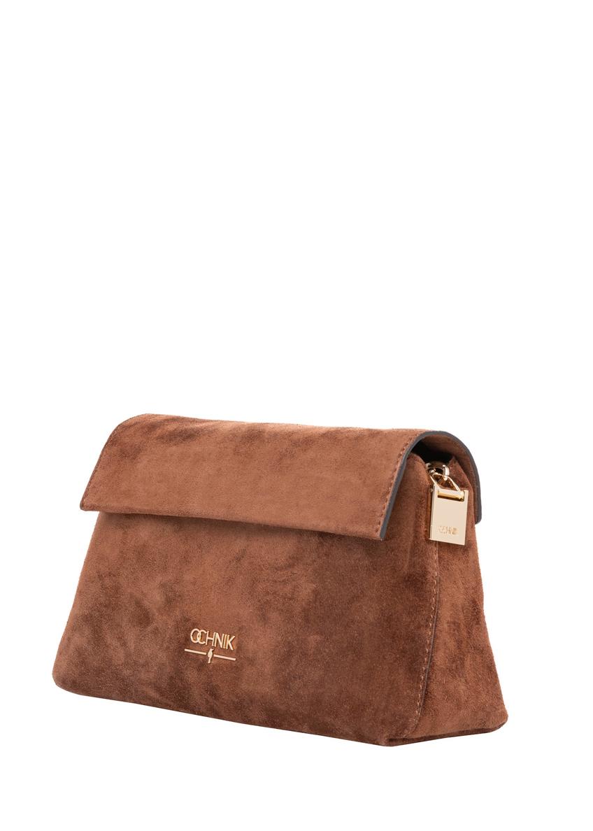 Cognac suede small women's handbag TORES-1170-1F(W26)