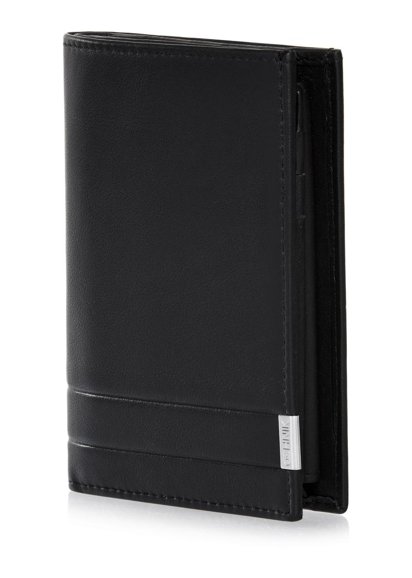 Black leather men's wallet PORMS-0145B-99(Z25)