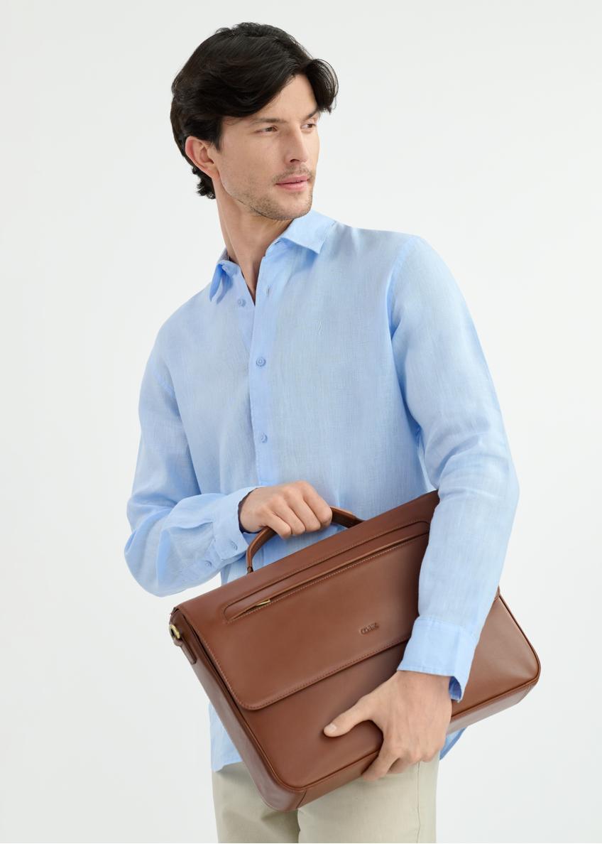 Brown leather men's briefcase TORMS-0452-88(W25)