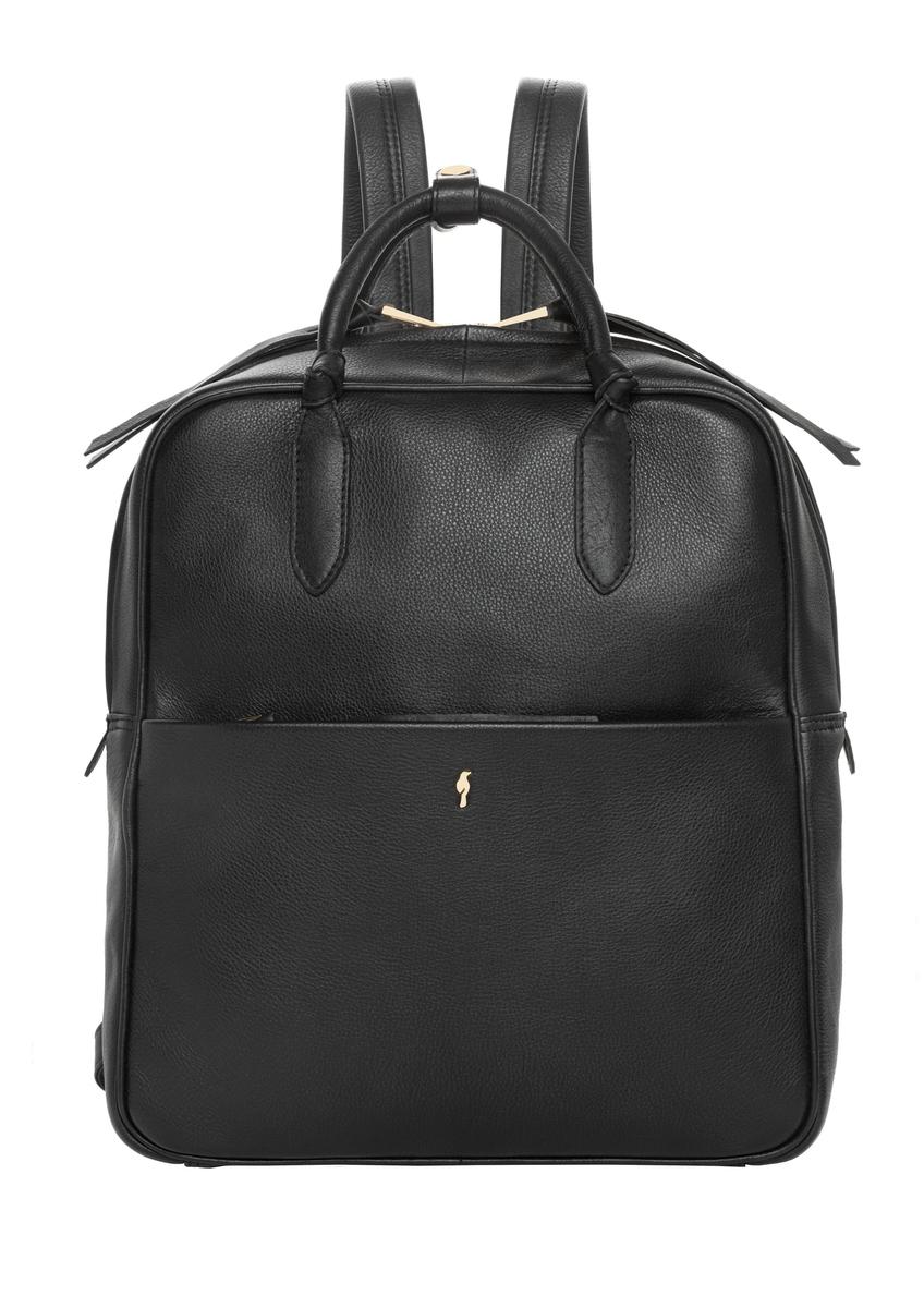 Black leather women's backpack TORES-1313-99(Z26)