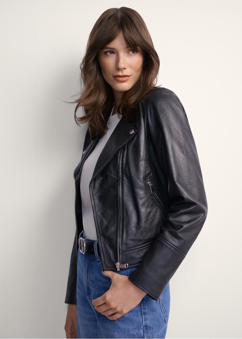 Women's black leather ramones KURDS-0273-1110(KS)