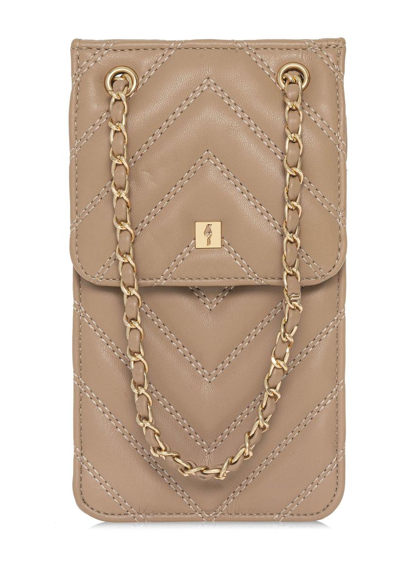 Beige quilted women's bag TOREC-1006-82(W25)