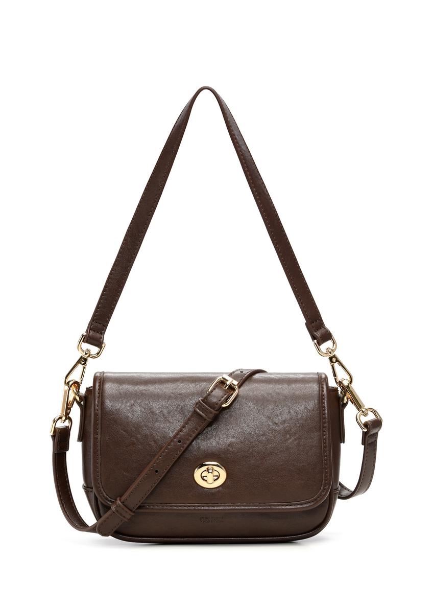 Small brown women's handbag TOREC-1249-1H(Z26), front product view on a light background.