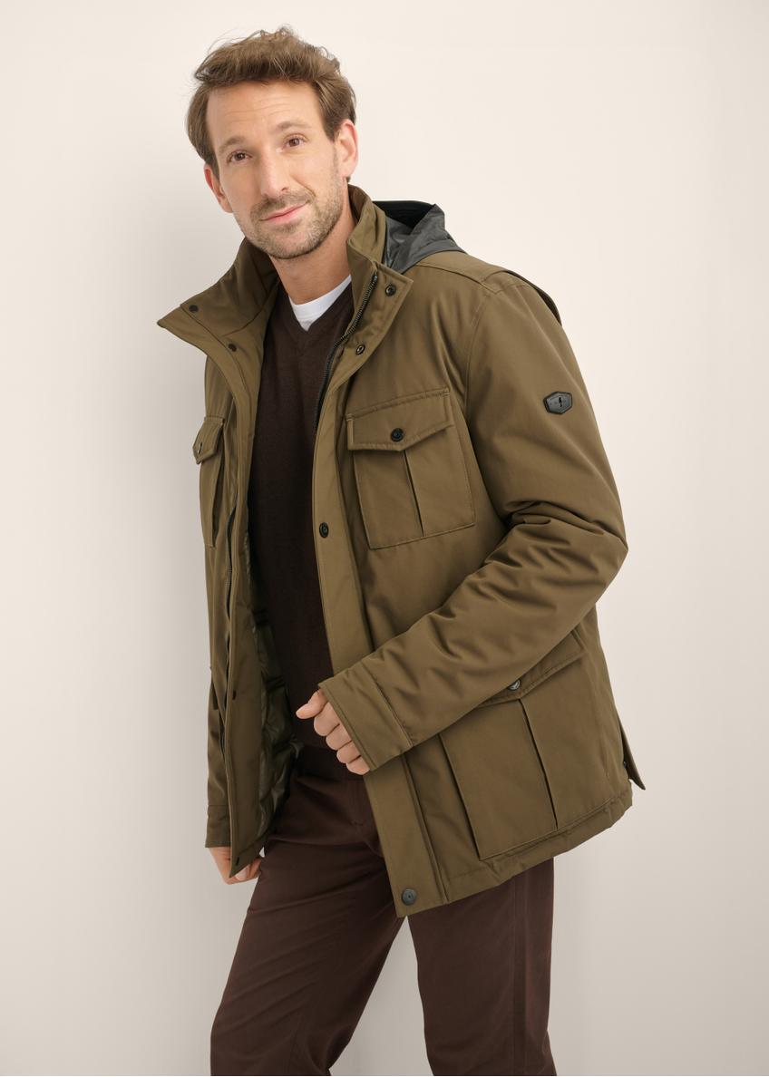 Men's transitional jacket in khaki color KURMT-0437-8D(Z26)