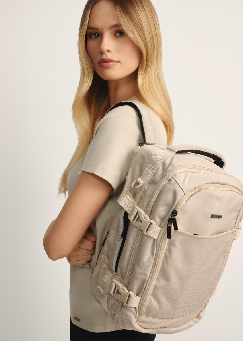 Beige airplane backpack PLCMN-0017-16(Z25)