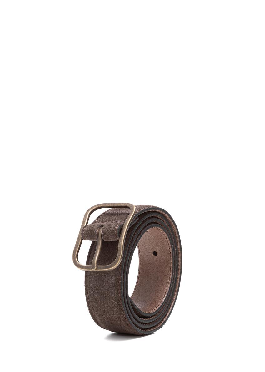 Chocolate Leather Women's Belt PASDS-0317-90(Z25)
