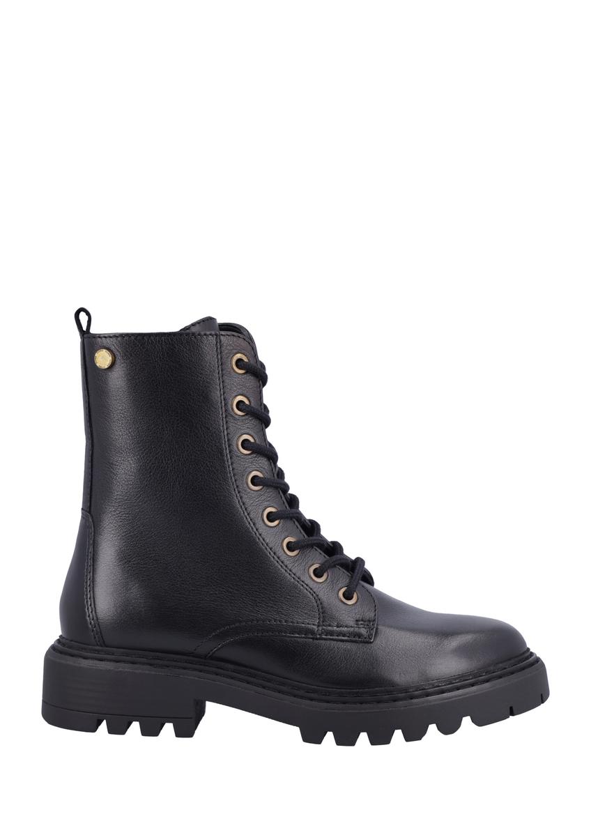 Black women's ankle boots BUTYD-1192-99(Z26), side view of the product on a white background.