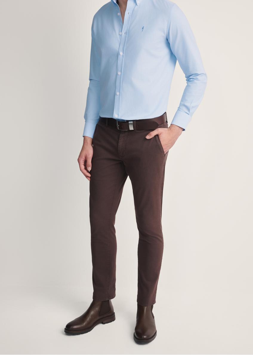 Chocolate men's trousers SPOMT-0103A-90(Z25)