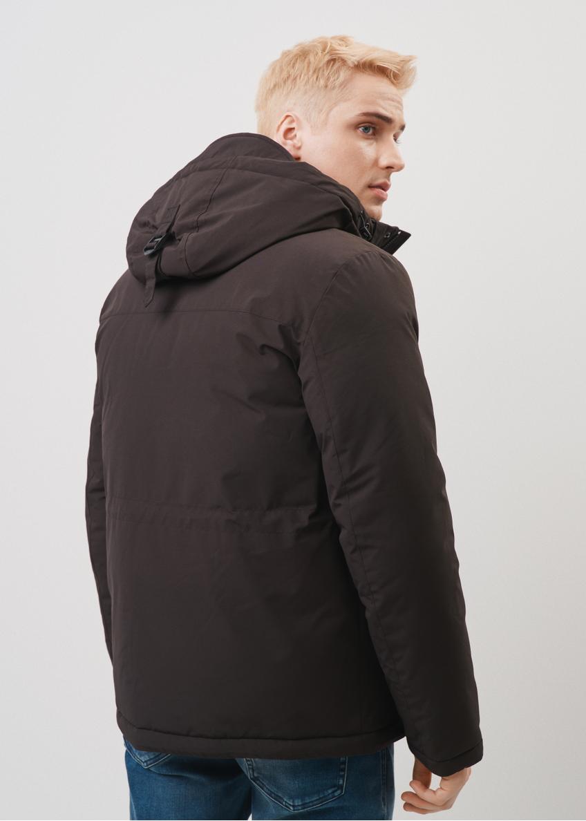 Black men's hooded jacket KURMT-0316-99(Z23)