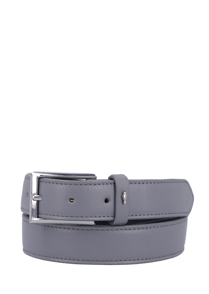 Graphite women's leather belt PASDS-0346-9D(Z26), front product view on white background.