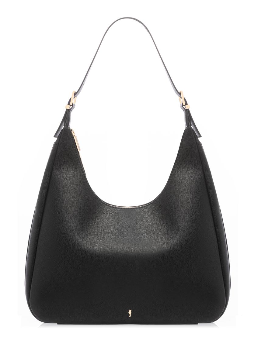 Black women's shopper handbag TOREC-1238-99(W26), front product view on white background.