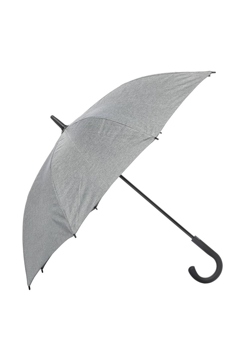 Large women's umbrella in grey PARSD-0035-9B(W26), front product view on white background.