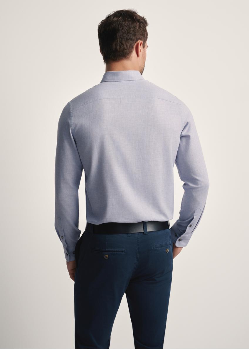 Blue cotton men's shirt KOSMT-0299A-62(Z25)
