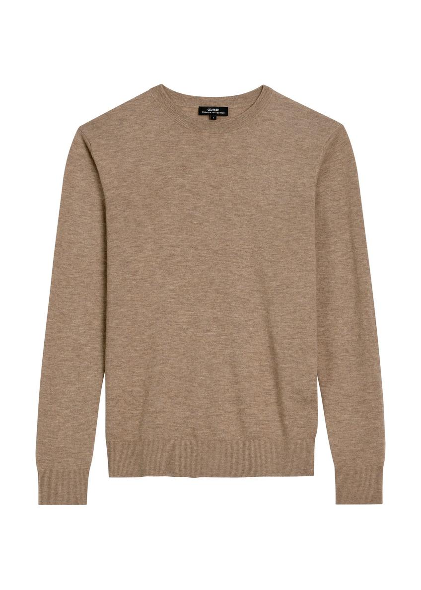 Camel wool men's sweater SWEMT-0200-1D(Z26)