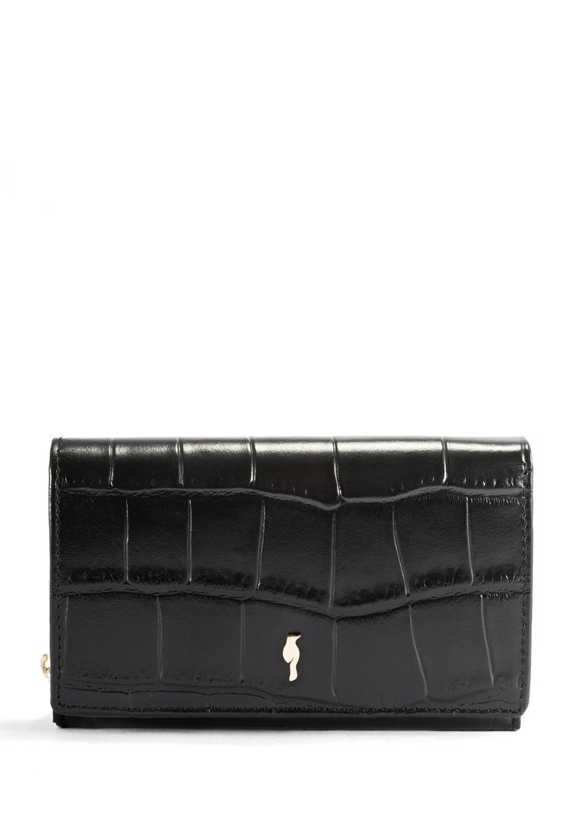 Medium croco leather women's wallet PORES-0907-9G(Z26)