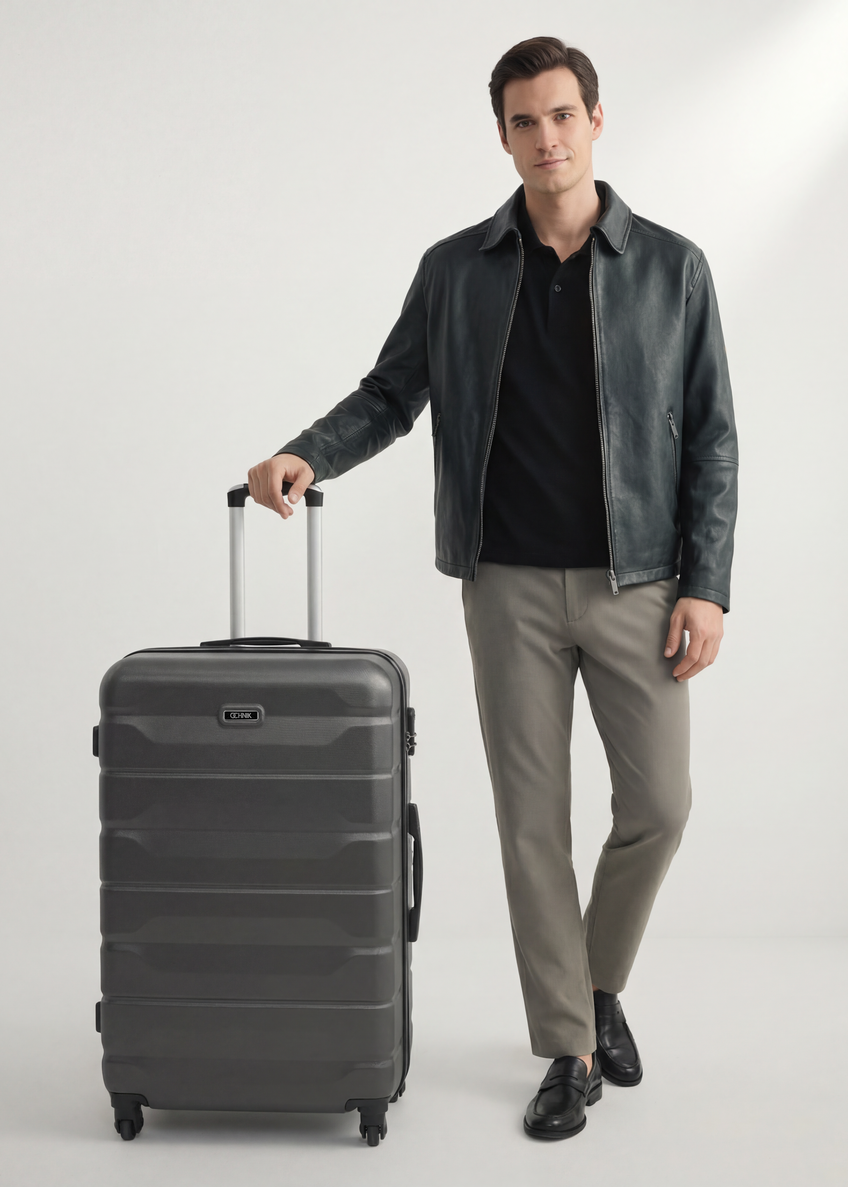 Large suitcase on wheels WALAB-0067-9B-28(W26)