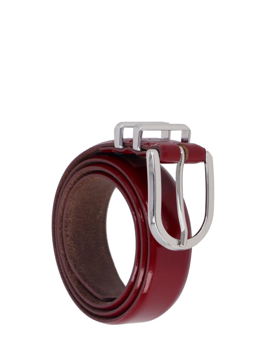 Red leather women's belt PASDS-0159-4C(Z26)
