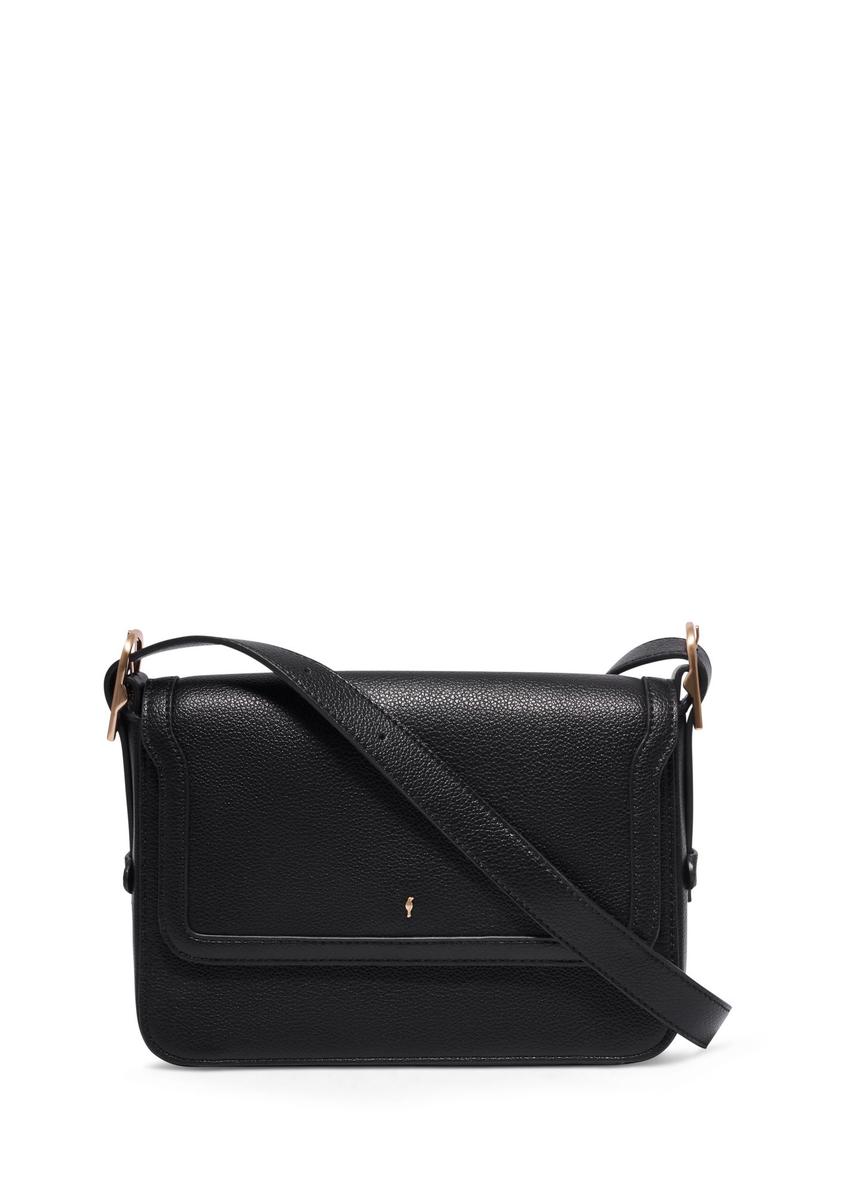Black women's messenger bag TOREC-1250-9I(Z26) - front product view, on a white background.