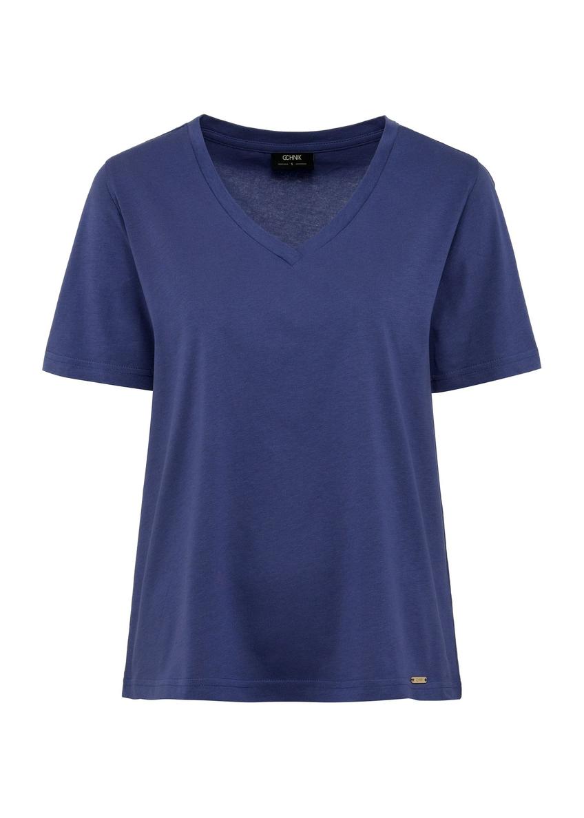 Blue basic women's t-shirt TSHDT-0120-61(W25)-01