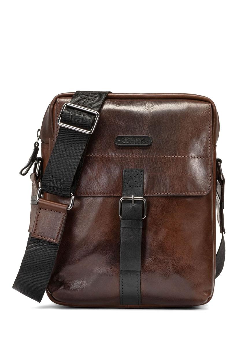 Leather brown men's bag TORMS-0104-1H(W26)