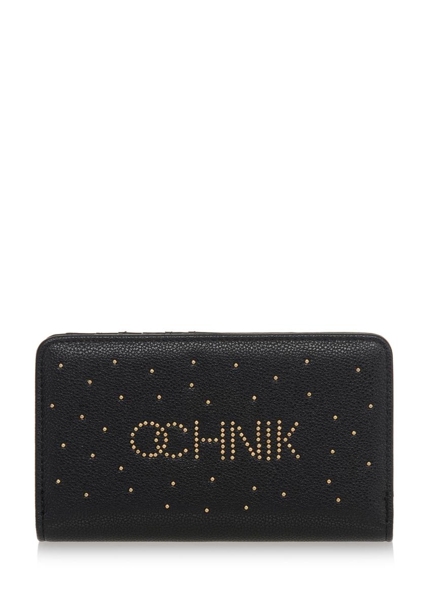 Black women's wallet with rhinestones POREC-0355-99(Z23)-07