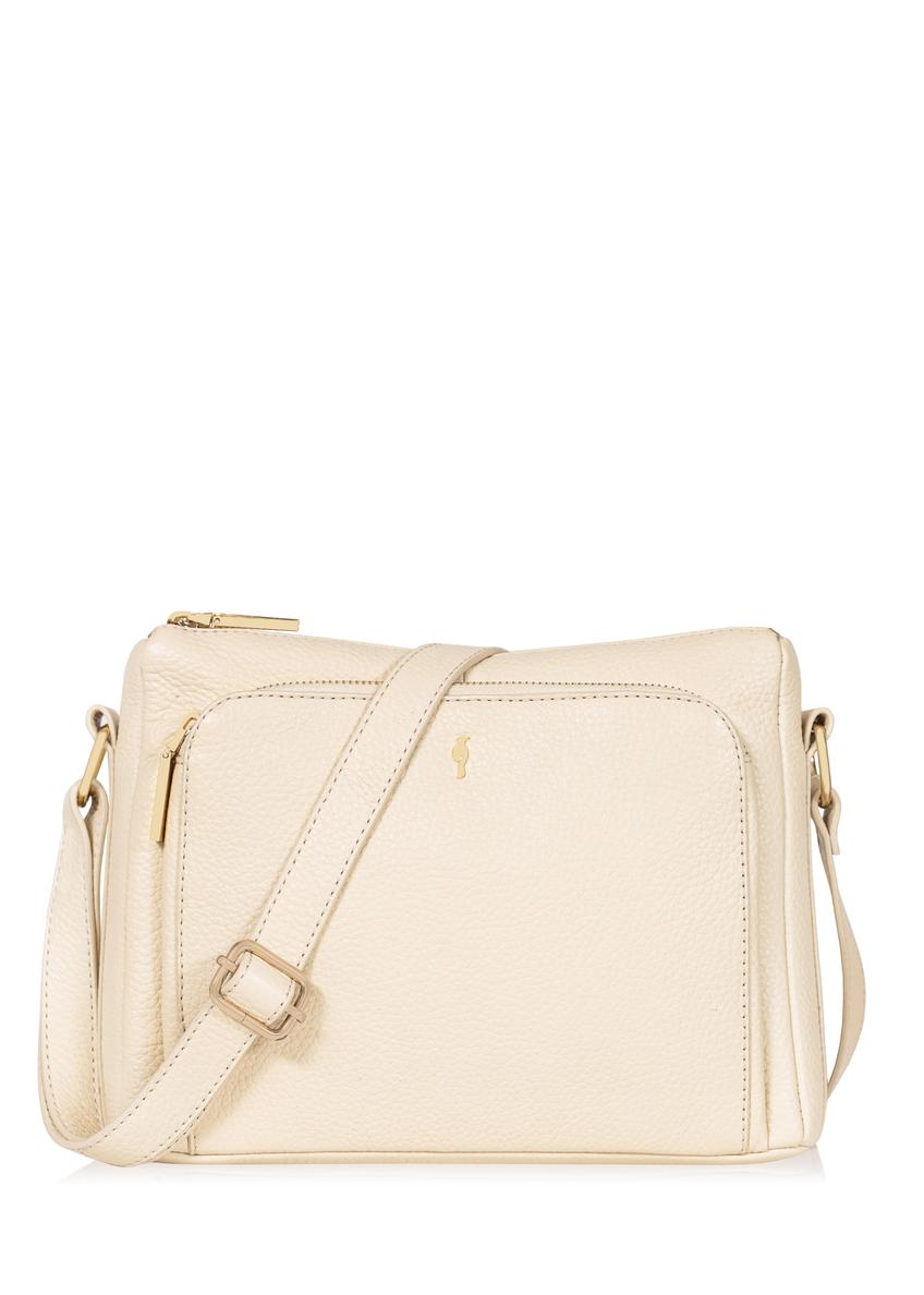 Cream leather handbag for women TORES-0983-12(W24)-08