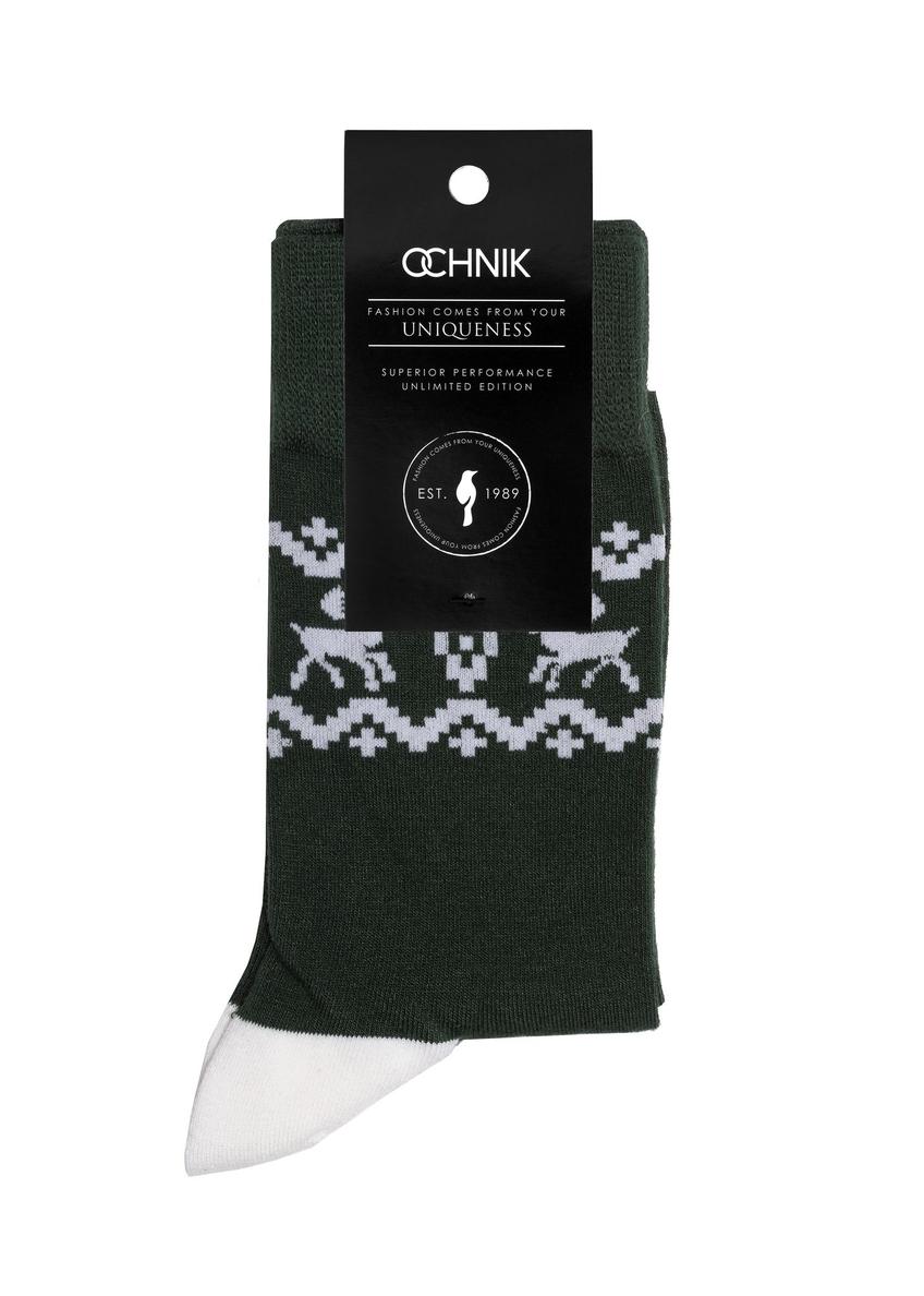 Green men's socks SKAMT-0184-54(Z23)