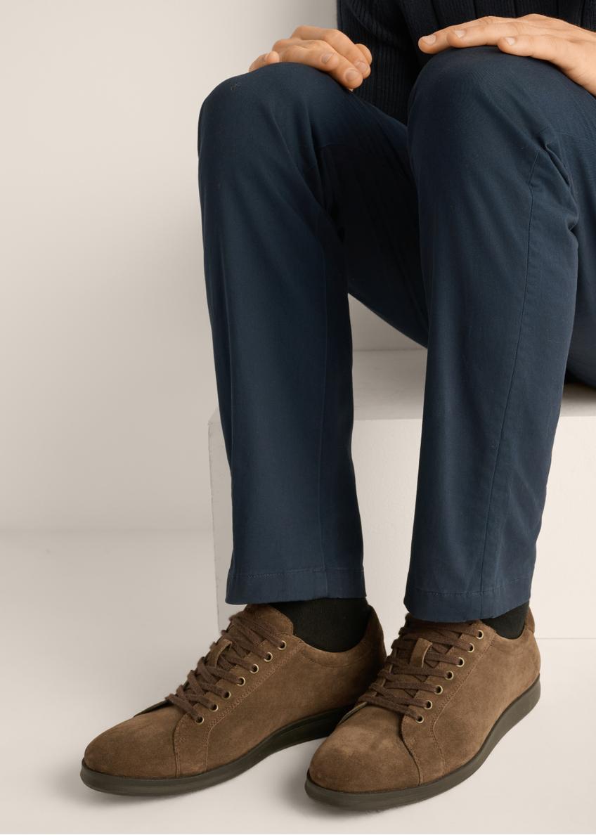 Dark brown suede men's shoes BUTYM-0513-1I(Z26)