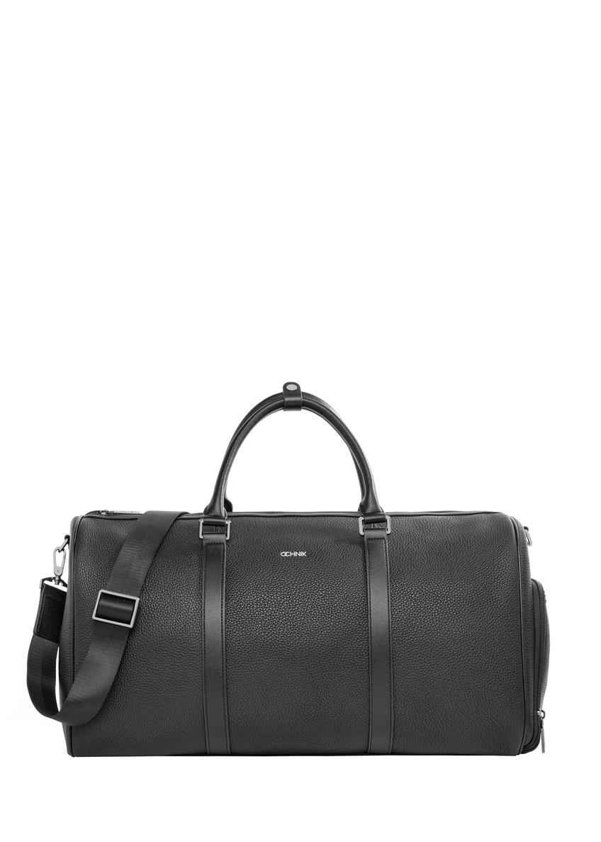 Black leather travel bag TORMS-0535-9I(Z26)